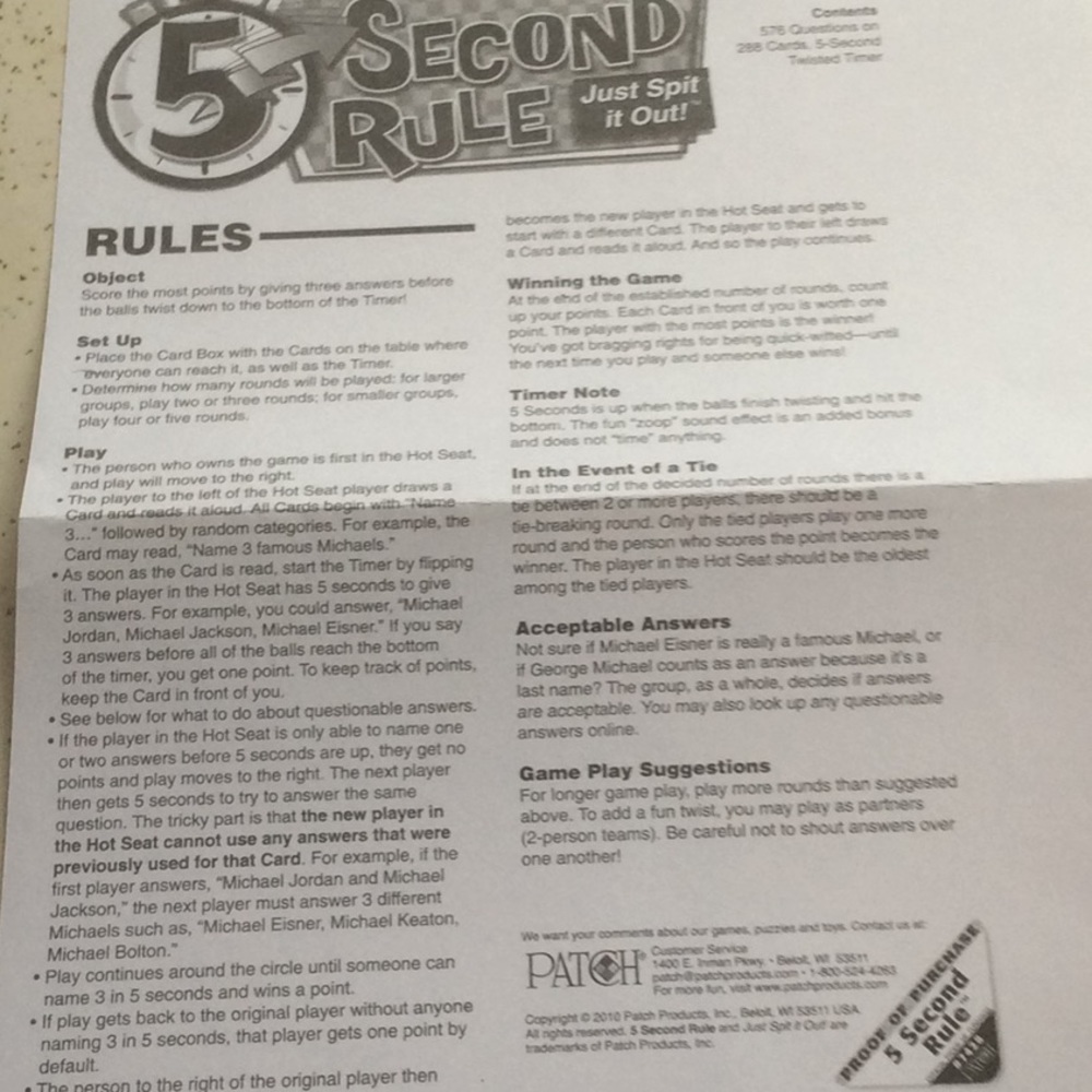 5 SECOND RULE ADULT GAME - Picture 3 of 4